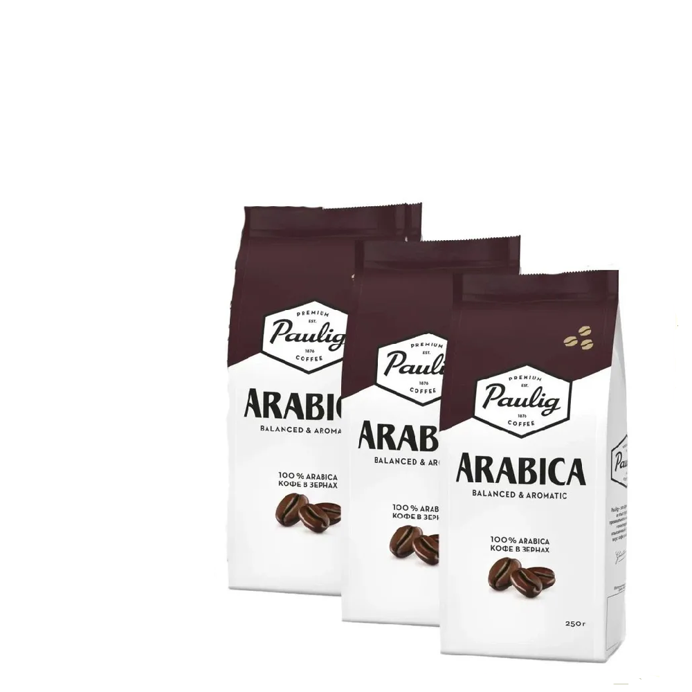кофе в зернах Paulig Arabica, 250 г (Паулиг) х 3 шт