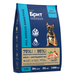 Сухой корм БРИТ ПРЕМИУМ Dog Sensitive Salmon&Turkey с лососем и индейкой для собак всех пород с чувствительным пищеварением 3 кг