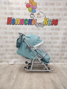 Санки-коляски Ника 7-5K мятный с шишкой