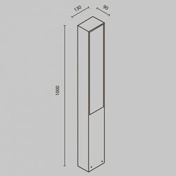 Наземный низкий светильник Maytoni Blitz O470FL-L20GF3K