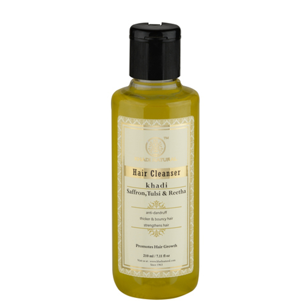Шампунь для волос Khadi Natural Saffron, Tulsi and Reetha Шафран, Тулси и Ритха 210 мл