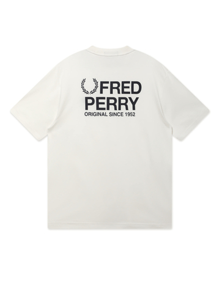Мужская Футболка Back Print Fred Perry Text