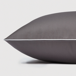 Постельное белье 2 спальное евро Сlaire&Caroll Lune темно-серое с белым кантом