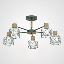 Потолочная Люстра Corf B3 Green 5 Lamps By Imperiumloft