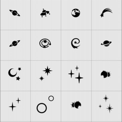 Большая коллекция трафаретов X-COLOR - Космос 24шт.