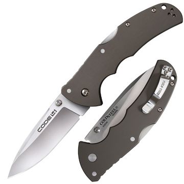 Складной нож Cold Steel 58PS Code-4 Spear Point Plain c клинком из стали CPM-S35VN, рукоять алюминий