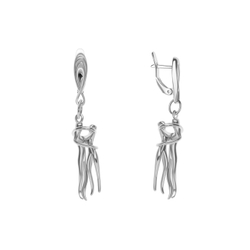 "Парочка" серьги в серебряном покрытии из коллекции "Цирк" от Jenavi с английским замком