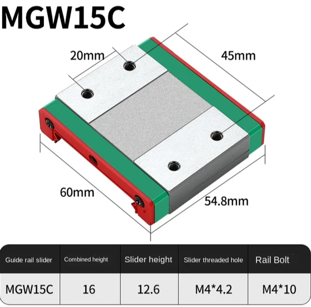 Рельсовая каретка MGW15C