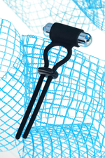 Черное эрекционное лассо на пенис Jat (Цвет: черный)