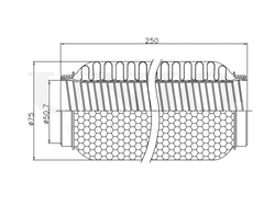 Гофра глушителя 50x250 мм WireFlex UNIO EXP-50250W