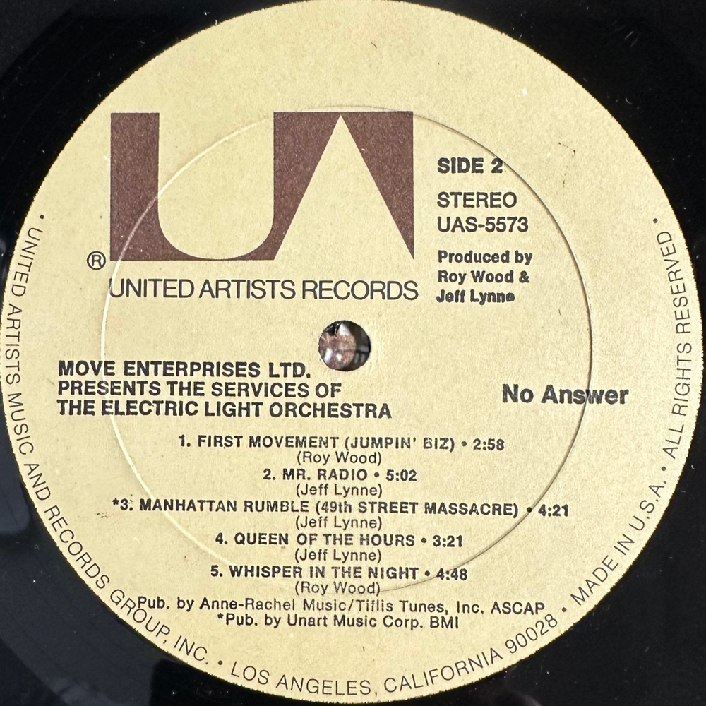 Electric Light Orchestra - No Answer (США 1972г.)