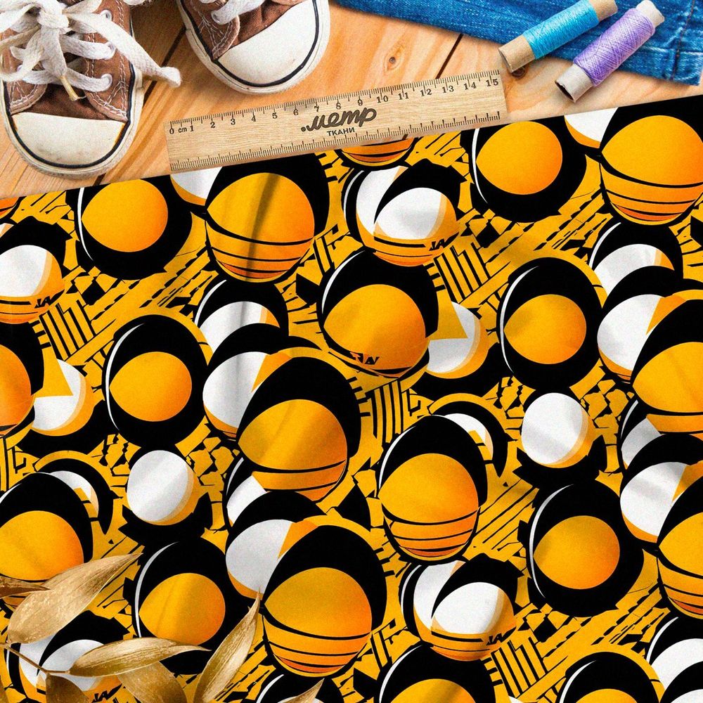 Ткань премиум интерлок лунные заклинания