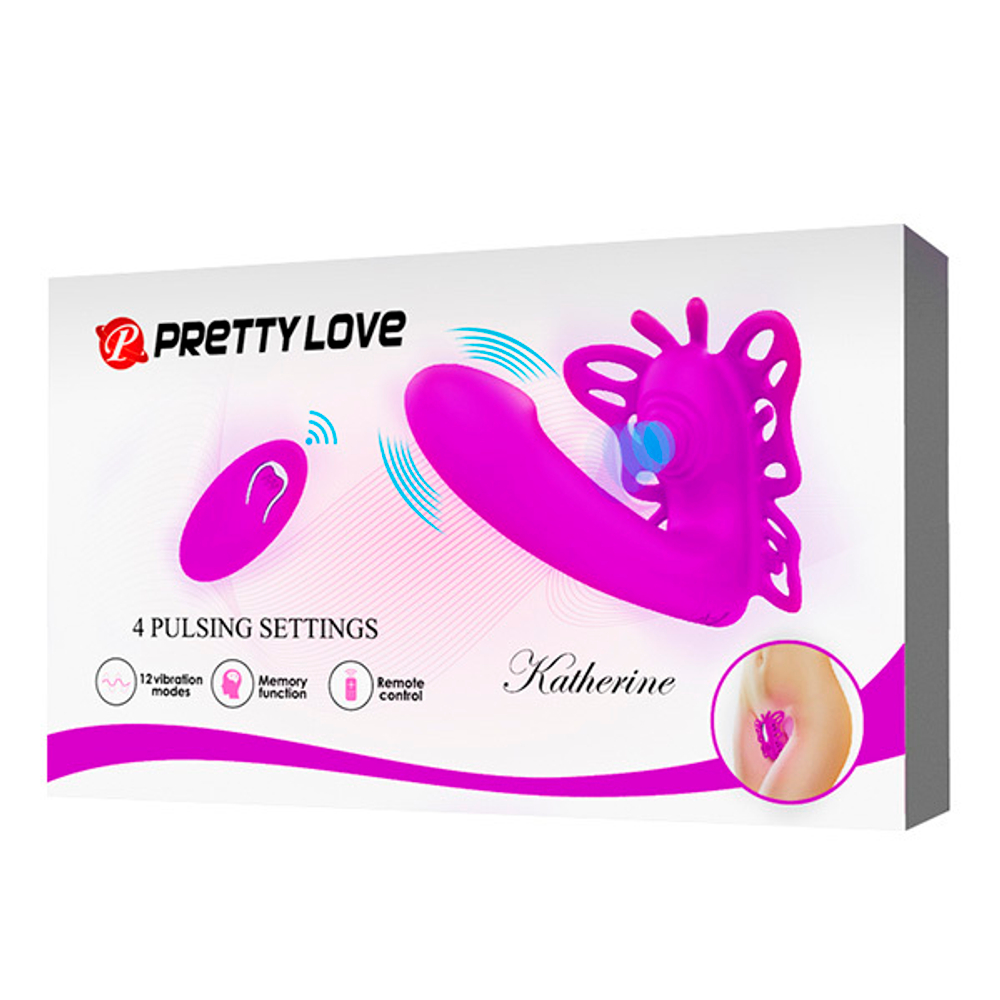 Лиловый вибратор-бабочка для стимуляции точки G Pretty Love Katherine BI-014849W
