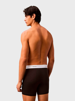 Мужские трусы боксеры-брифы Calvin Klein Cotton Modal Stretch 3-Pack Black