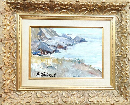 Картина Цветковой В.П. "Морской пейзаж" картон/масло 33х24