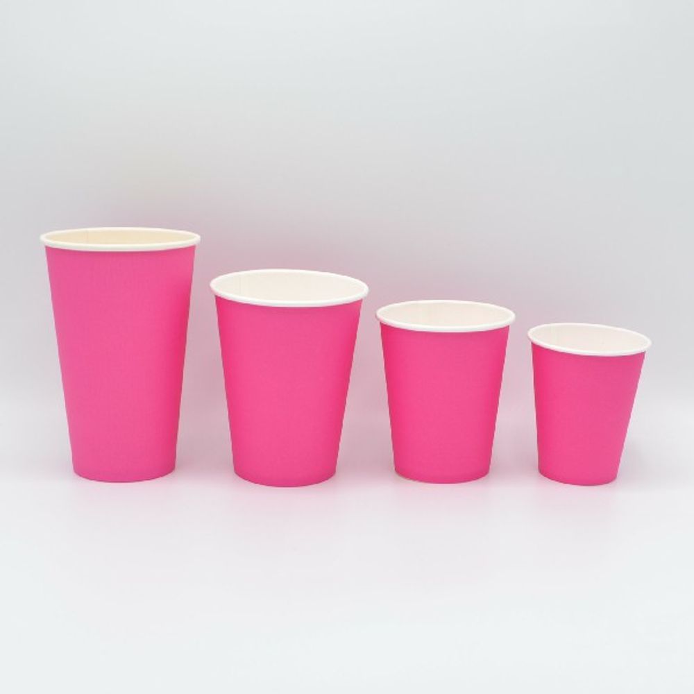 Стакан бум 250мл РОЗОВЫЙ (50шт/1000) d=80