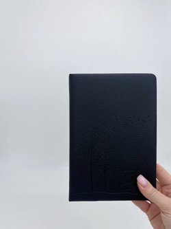 Блокнот 144 л А5 линейка одуванчик черный кож (8344-5)