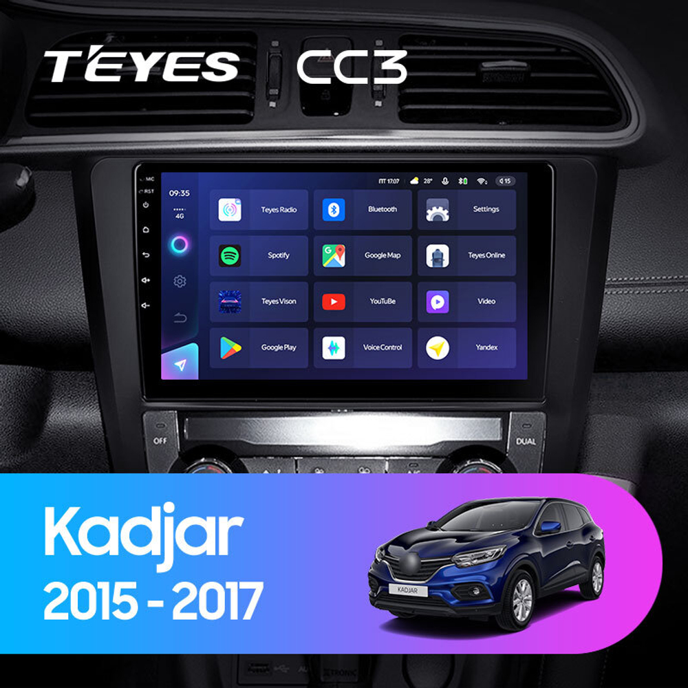 Teyes CC3 9"для Renault Kadjar 2015-2017