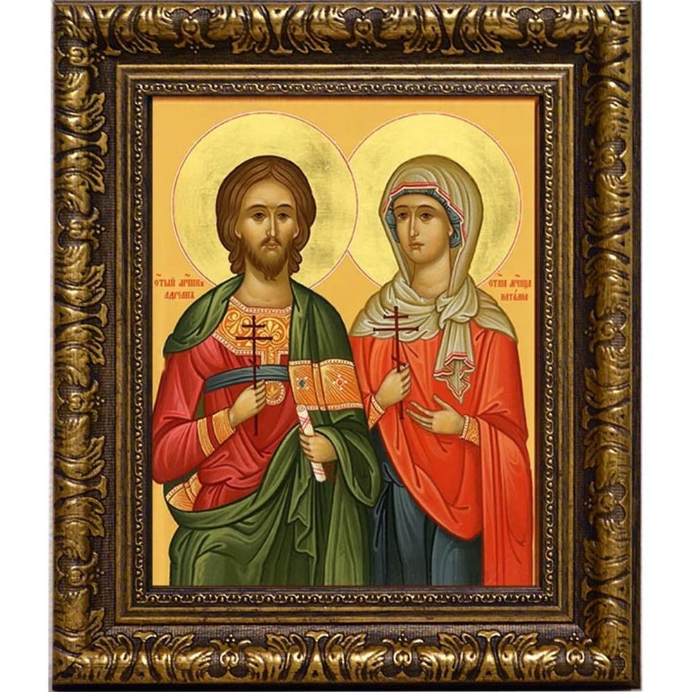 Адриан и Наталия Никомидийские Святые мученики. Икона на холсте.