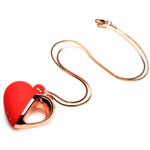 Красное ожерелье с подвеской-вибратором 10X Vibrating Silicone Heart Necklace (Цвет: красный)
