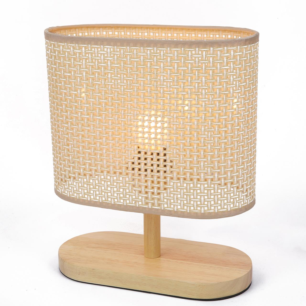8201/1T COUNTY LN26 512 бежевый, дерево/текстиль Настольная лампа E27 1*60W 220V MADERANA