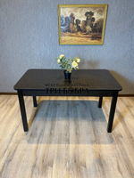 Большой кухонный стол "Макси", чёрная бронза