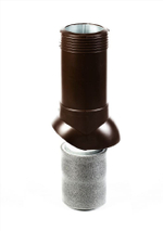 Вентиляционный выход изолированный D125/160 утепленный, высота H-500, коричневый