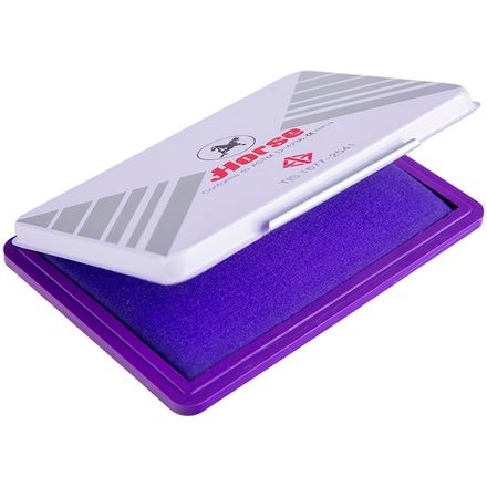 Штемпельная подушка Horse, 110*70, фиолетовая, металлический корпус