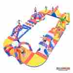 Коммерческий надувной аквапарк для бизнеса «Остров смеха» 14,5×8×2,5 м