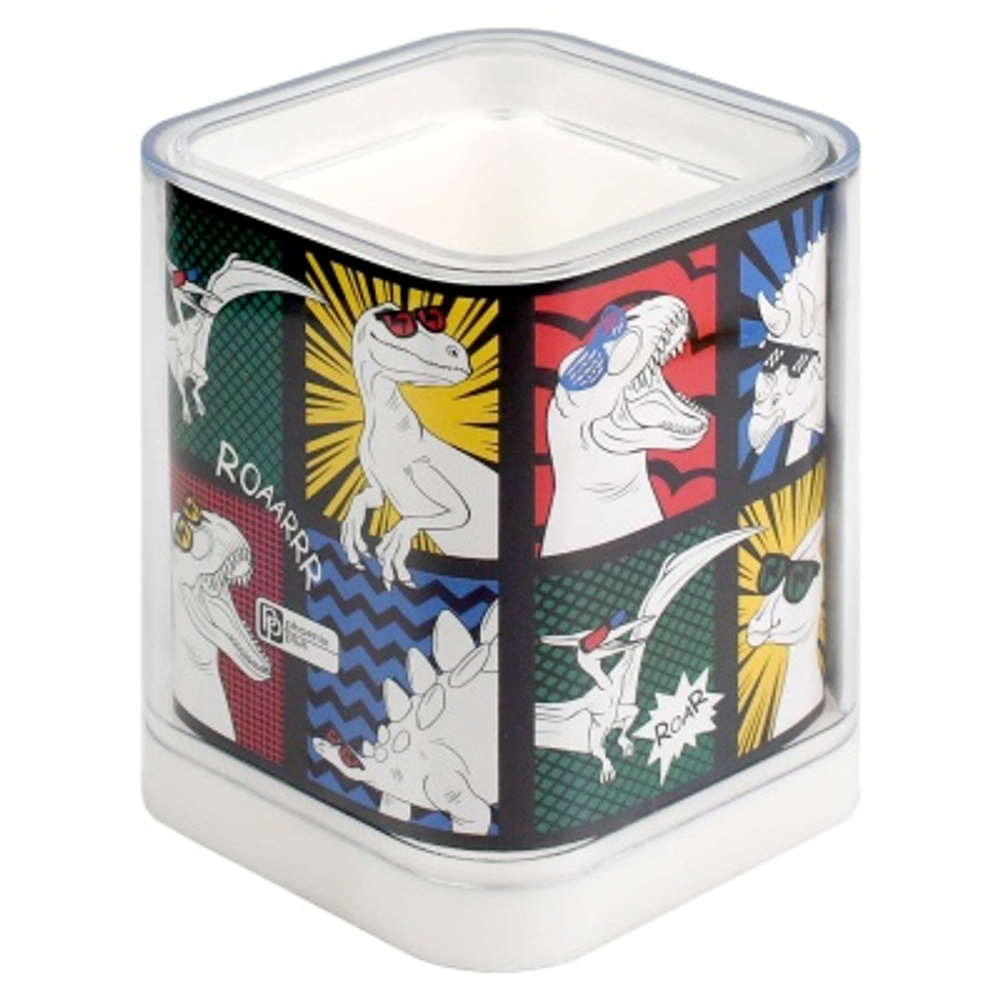 Подставка для канцелярских принадлежностей, 8,2х10,3х8,2 см, голубой, жёлтый, зеленый, красный, черный, 1отделение (- ия)