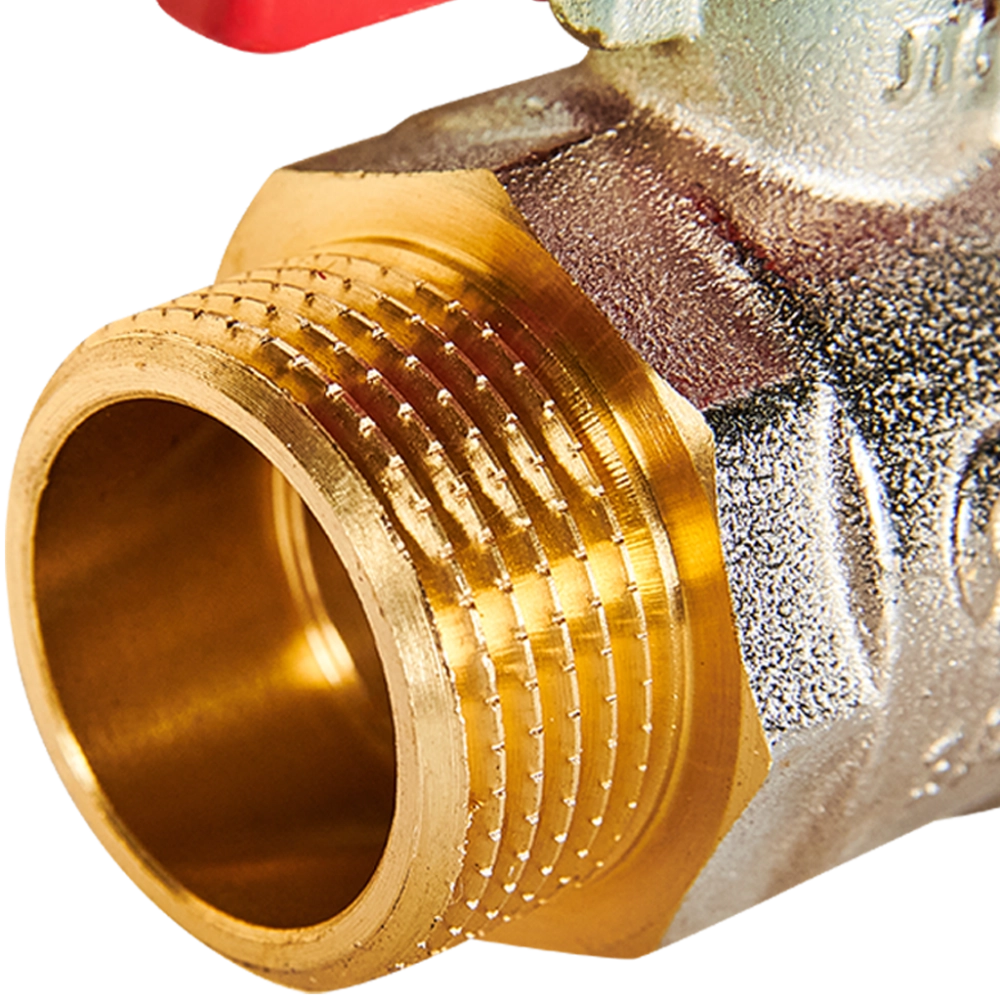 Кран шаровой полнопроходной ROMMER - 3/4" (НР/НР, PN40, ручка-бабочка)