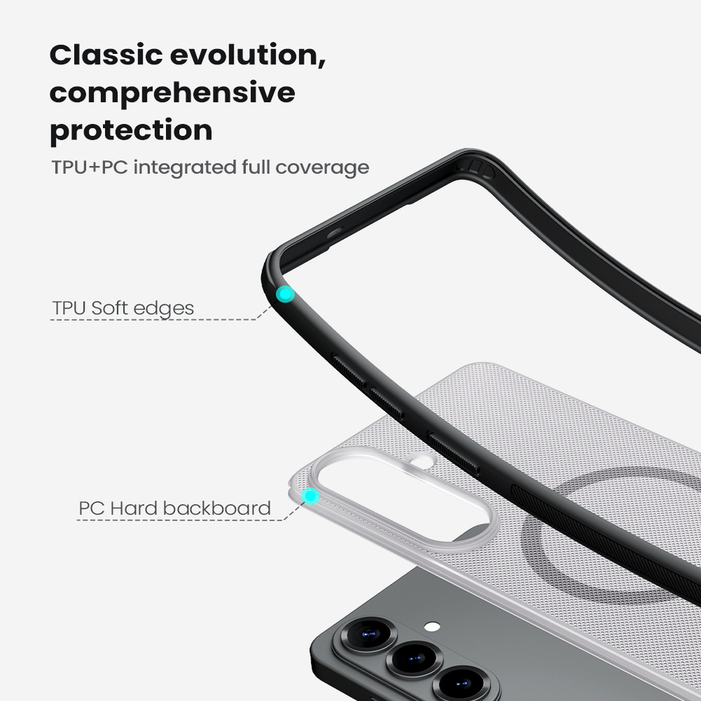 Чехол тонированный c MagSafe для Samsung Galaxy S26+ Плюс, серия Super Frosted Shield Pro Magnetic (Clear version) от Nillkin