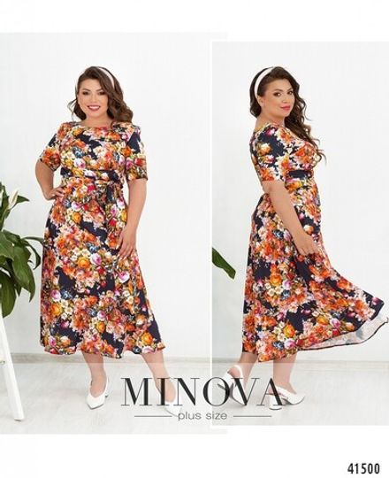 Платье 18-22-ярко-синий Minova Фото 1