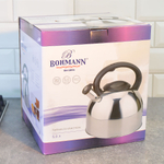 Чайник 5л нерж со свистком, с бакелитовой ручкой, 9856BH