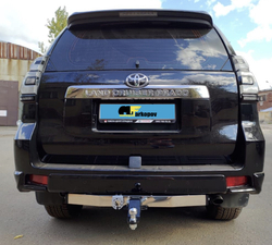 Фаркоп Бизон на Land Cruiser Prado 120,150 FA 1009-E(N) ( 120, с 2002 по 2009 г.в. 150, с 2009 г.в.(c накладкой из нержавеющей стали)) (паспорт и сертификат в комплекте)(без электрики)