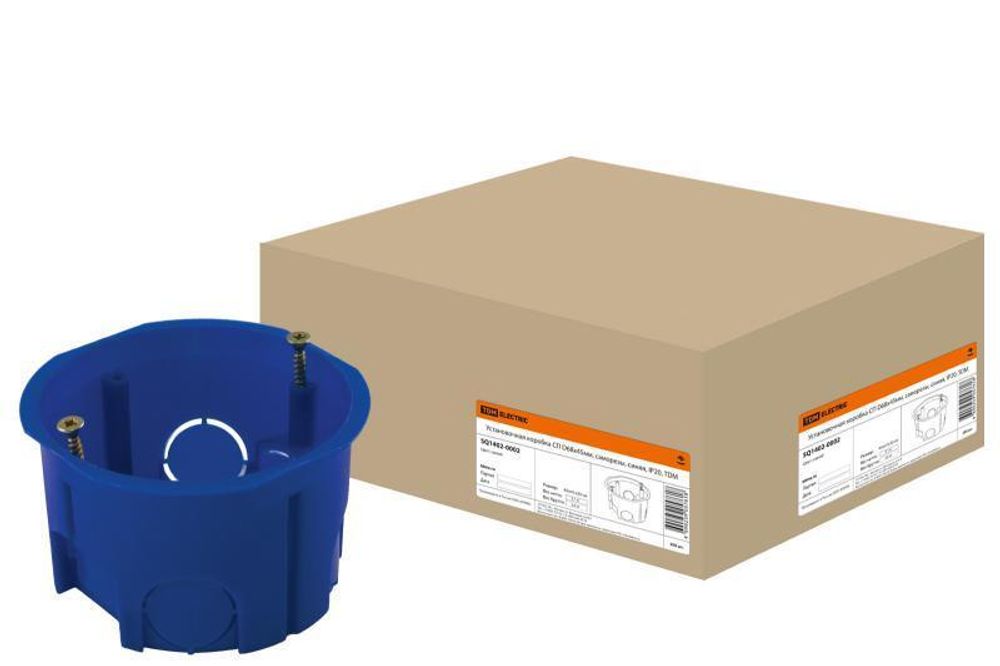 Подрозетник в бетон 68х45 синий TDM SQ1402-0002