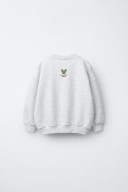 ZARA ТОЛСТОВКА MICKEY MOUSE © DISNEY, СЕРЫЙ МЕЛАНЖ