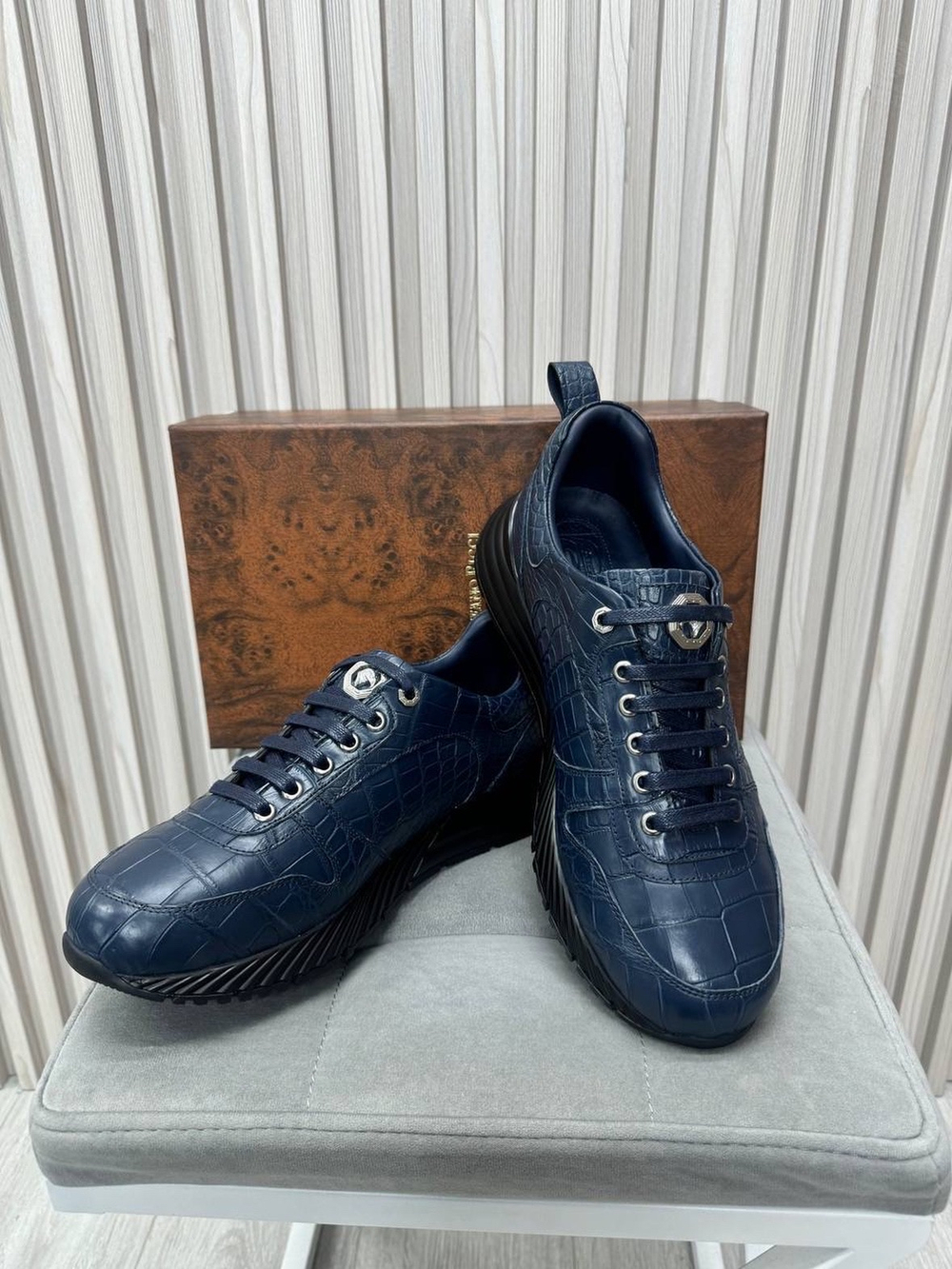 Кроссовки Stefano Ricci из кожи крокодила