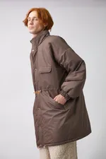 Парка Choompu оверсайз коричневая