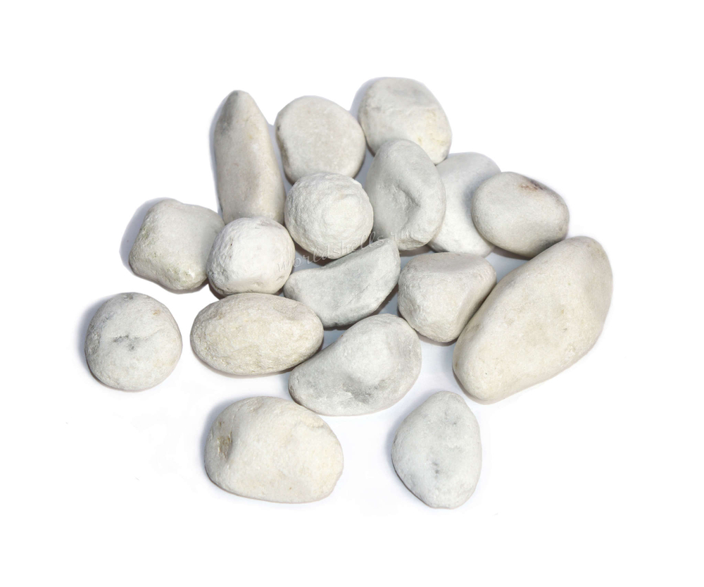Натуральная галька для декора белая купить