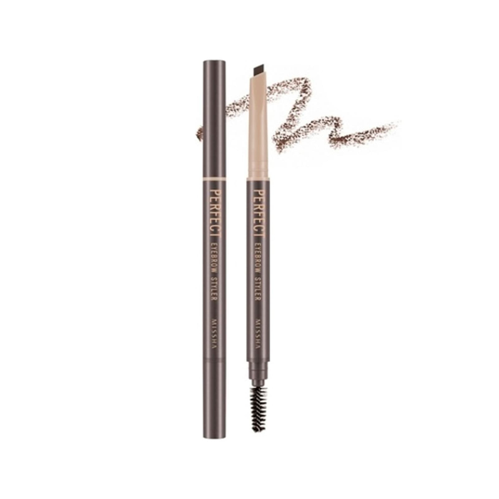 Missha, Perfect Eyebrow Styler, темно-коричневый, 0,15 г (0,005 унции)