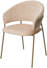 Стул М-City DISAUR Гемма, H-06 Бежевый, Велюр, Шампань каркас