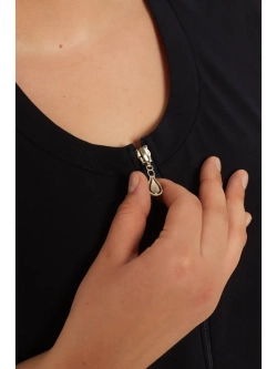 Халат трикотажный с гипюром домашний на молнии