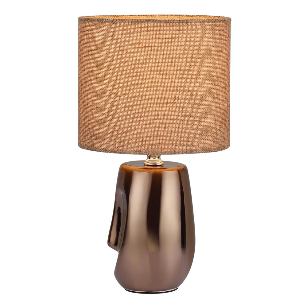 8150/1T MODERNI LN26 474 бронза/бежевый, керамика/текстиль Настольная лампа Е27 1*60W 220V AKIVI