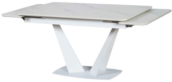 Стол Style 140 White Stone Matt / опора белая