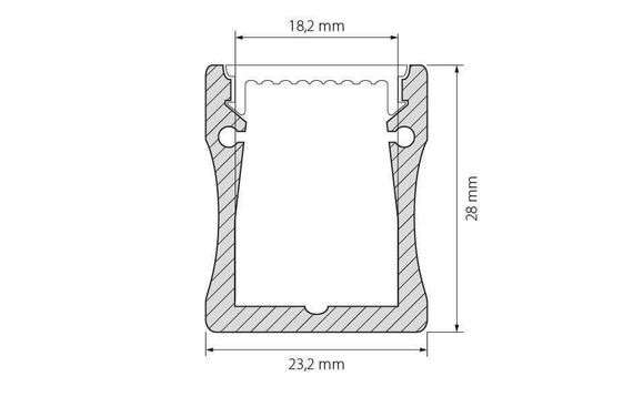 Профиль с рассеивателем Arlight ALU-WIDE-H28-2000 ANOD+FROST 014858