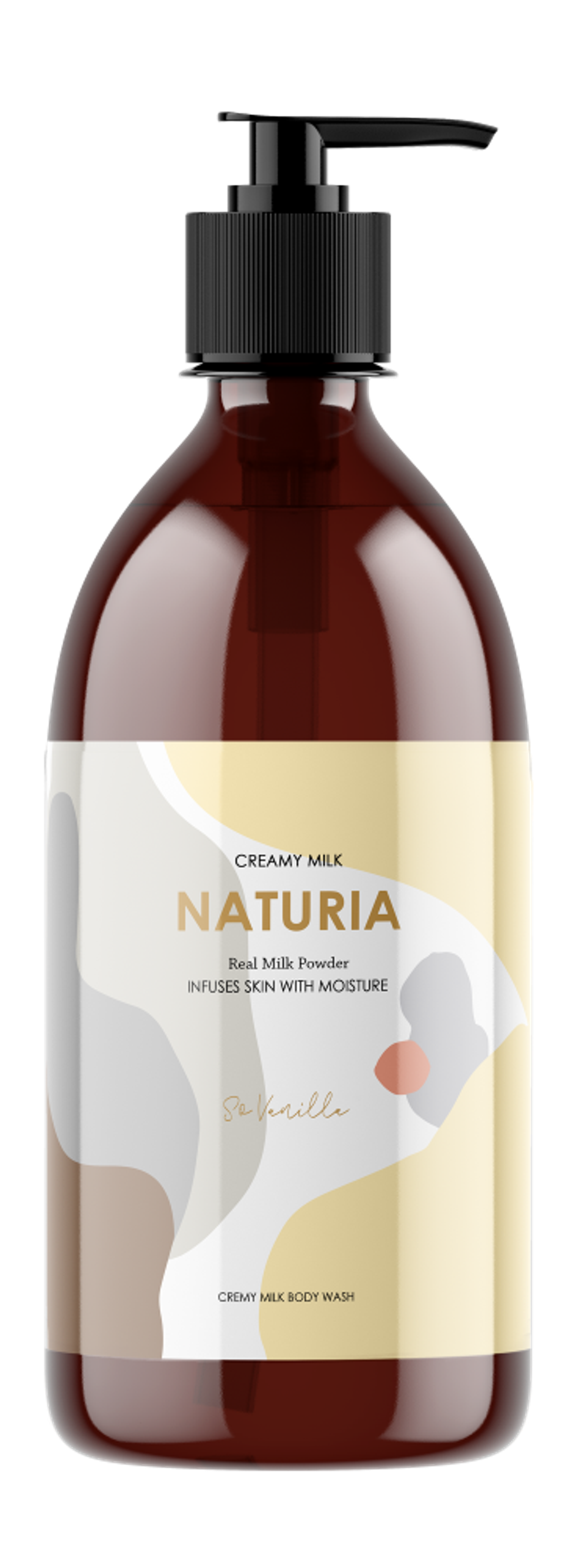 NATURIA Гель для душа ВАНИЛЬ Creamy Milk Body Wash - So vanilla, 750 мл