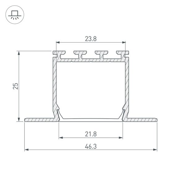Профиль Arlight PLS-Lock-H25-FM-2000 White 033134