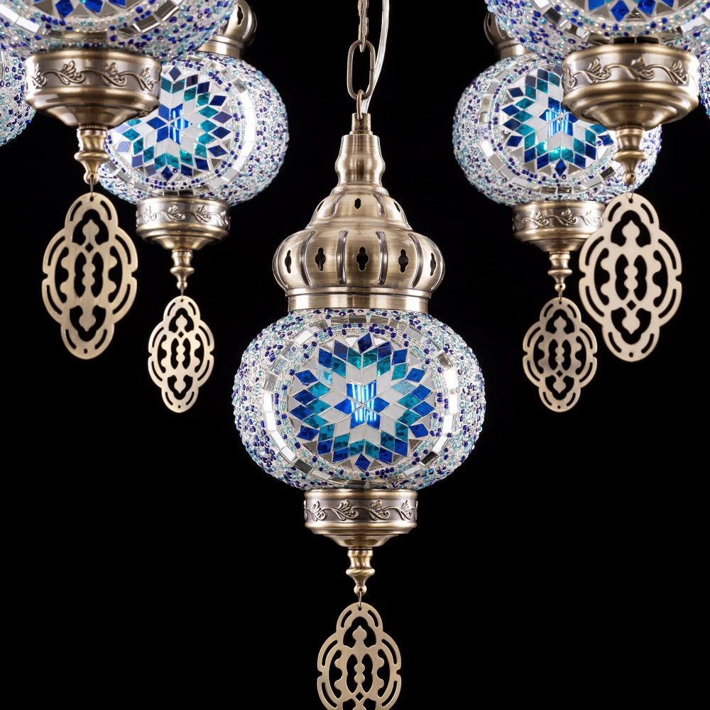 Citilux Каир CL419166 Люстра подвесная Мозаика Синяя