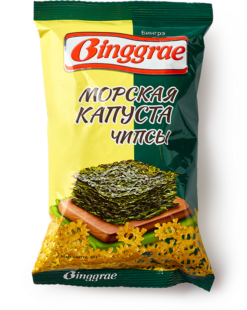 Чипсы пшенично-кукурузные Binggrae Морская капуста 40г